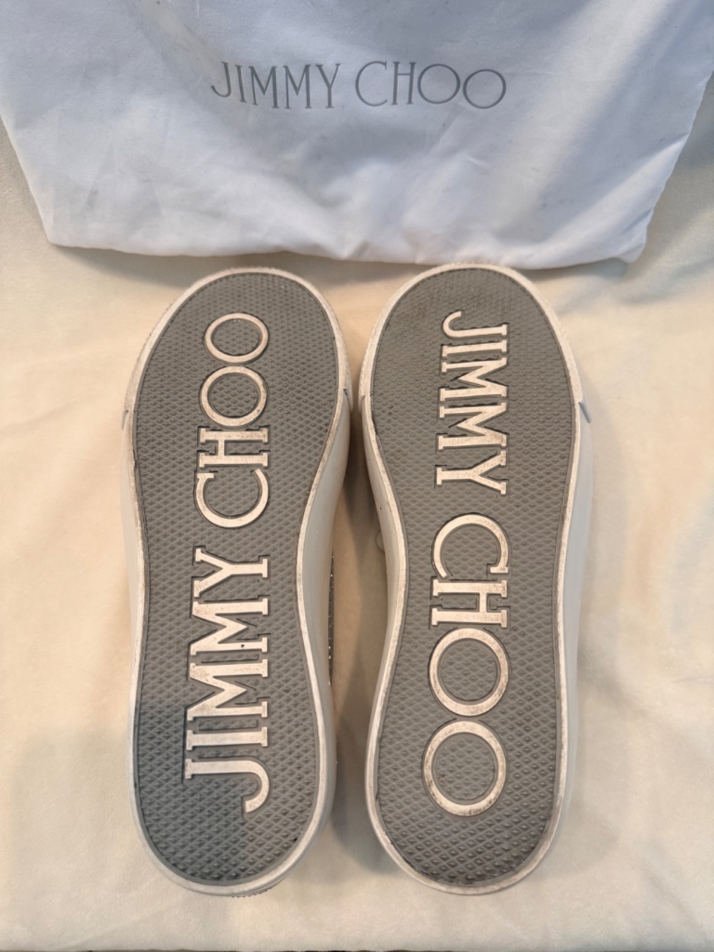 Jimmy Choo Glitter Silver Sneakers - Picture 7 of 11